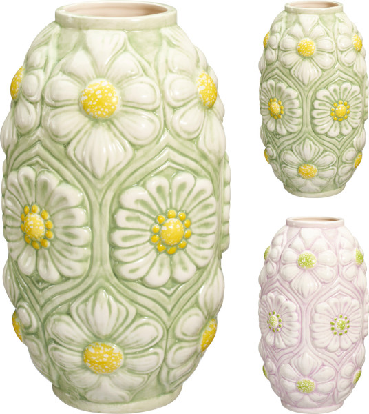 Vase FLOWER in bunt aus Dolomit