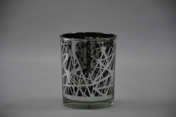Teelichthalter TWIG in grau aus Glas