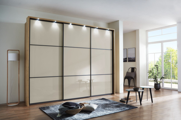 Kleiderschrank MONDO CLIVO 3000 in champagner aus Dekor
