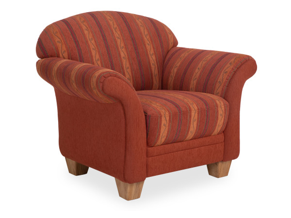 Sessel Elastoform AGATA in terracotta aus Stoff
