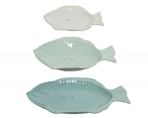 Tablett Fisch klein aus Steingut