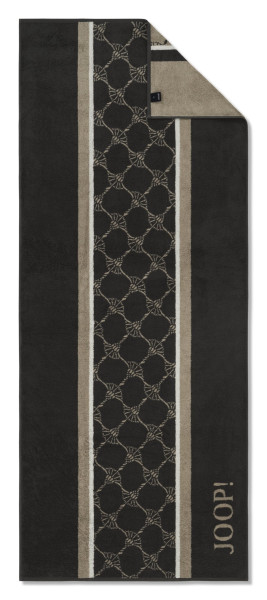 Handtuch JOOP! CAPSEL STRIPE in anthrazit aus Baumwolle