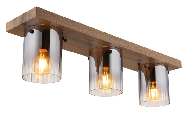 Deckenleuchte UNDERWOOD in HOLZOPTIK aus MDF