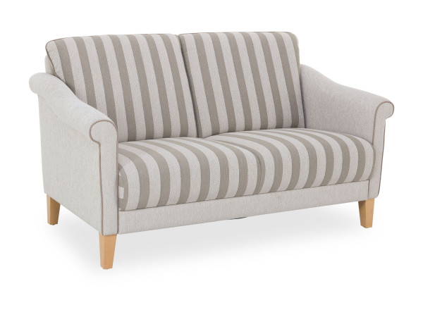 Sofa 2 Sitzer Luminara-B in beige aus Stoff