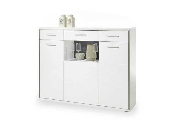 Highboard MARLON in weiß aus Dekor