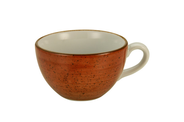 Cappuccinoobertasse VINTAGE in orange aus Porzellan