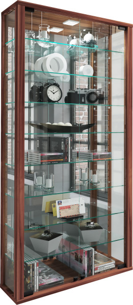 Vitrine VITROSA in kern-nussbaum aus Dekor