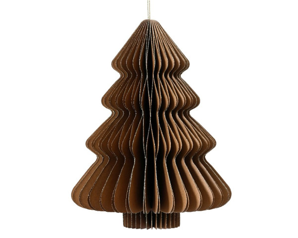Christbaumschmuck Hänger BAUM in braun aus Papier
