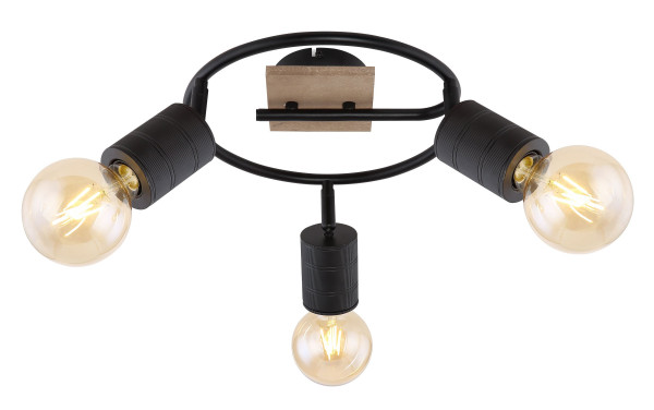 Wand-/Deckenspot JOSELLA in braun aus Holz