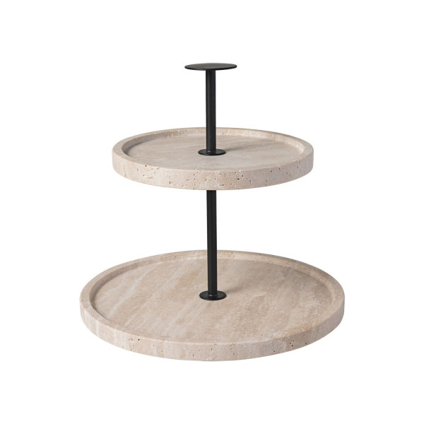 Etagere Manufacture Travertine in beige aus Steingut
