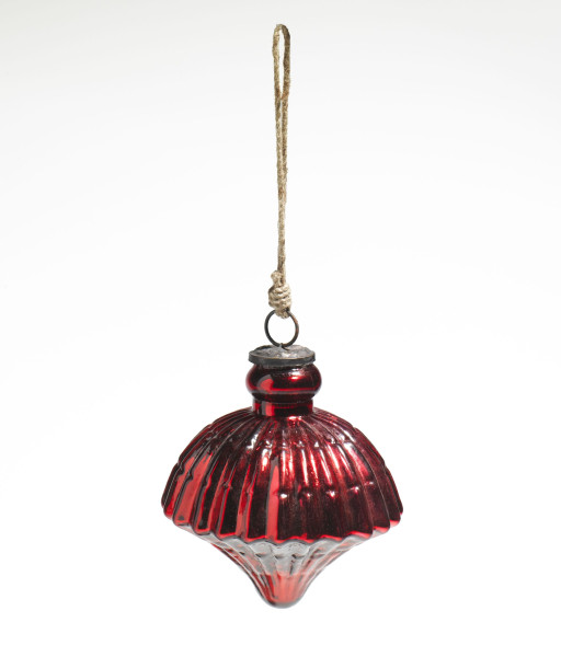 Weihnachtskugel KONUS in rot aus Glas