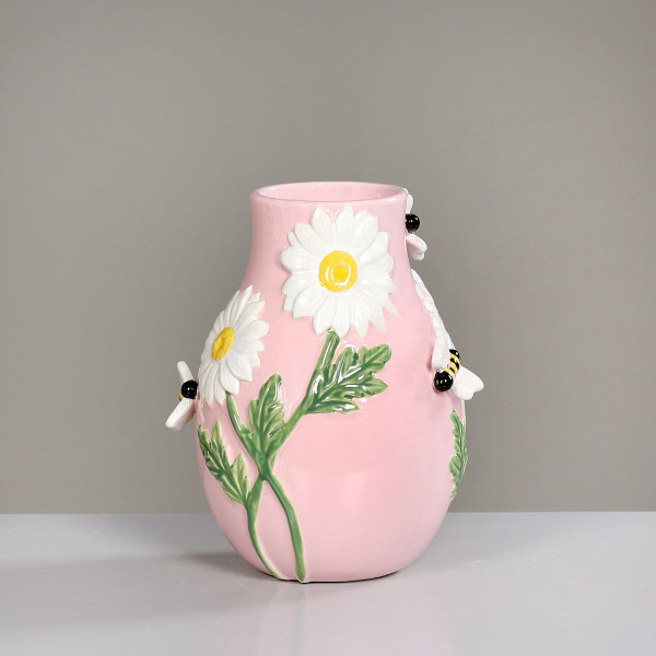 Vase in pink aus Keramik