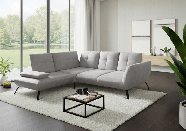 Polsterecke Elastoform SANYO PLUS in silver aus Stoff