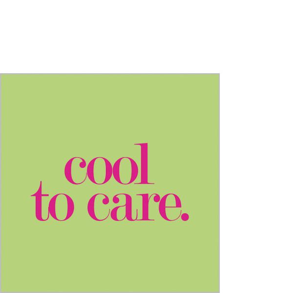 Servietten DESIGN@HOME COOL TO CARE in grün aus Papier
