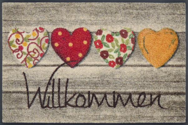 Fußmatte WILLKOMMENSGRUSS in mehrfarbig aus Polyamid