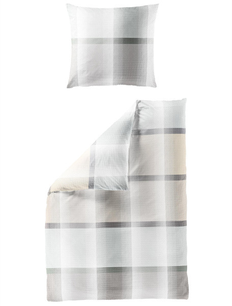 Bettwäsche Mako-Satin kitt aus Baumwolle
