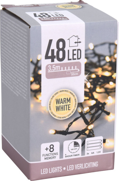 Lichterkette LED in schwarz aus Kunststoff