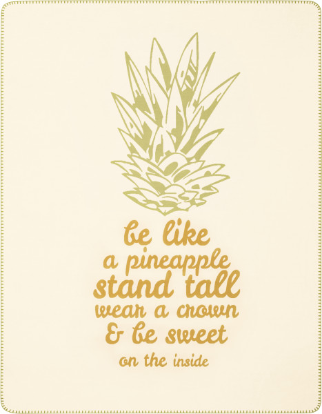 Wohndecke PINEAPPLE in beige aus Mischgewebe