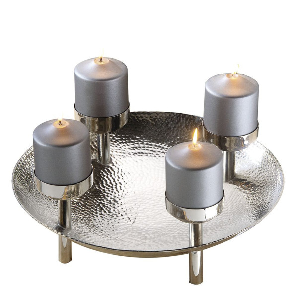 Dekokranz MACONA in silberfarben aus Aluminium