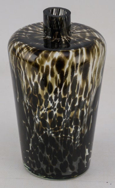 Vase in anthrazit aus Glas