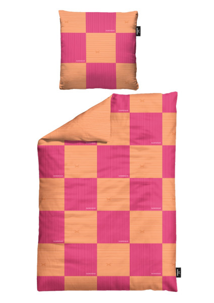Bettwäsche SANSIBAR Satin in orange aus Baumwolle