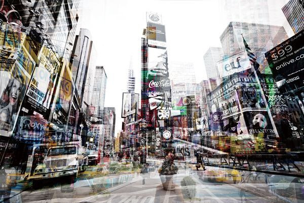 Glasbild TIME SQUARE