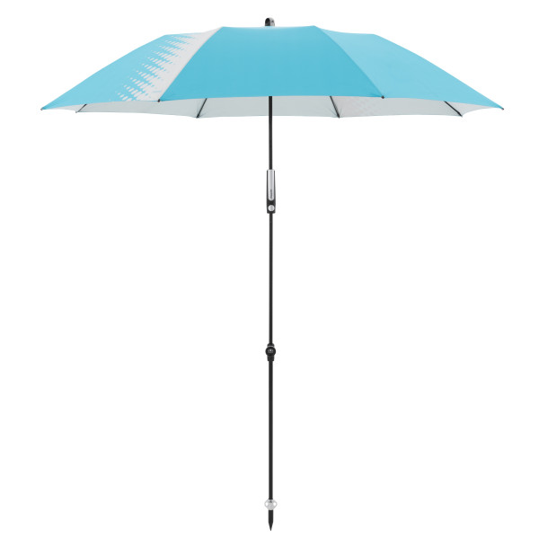 Sonnenschirm DOPPLER EXPERT in  hellblau/silber aus Fiberglas