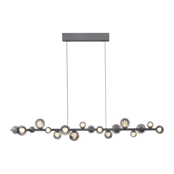 Pendelleuchte PURE E-POPUP in platinfarben aus Glas