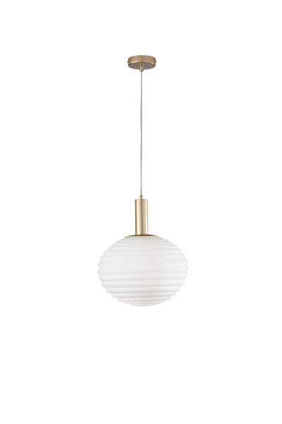 Pendelleuchte RIPPLE in goldfarben aus Glas