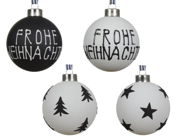 Weihnachtskugel in mehrfarbig aus Glas