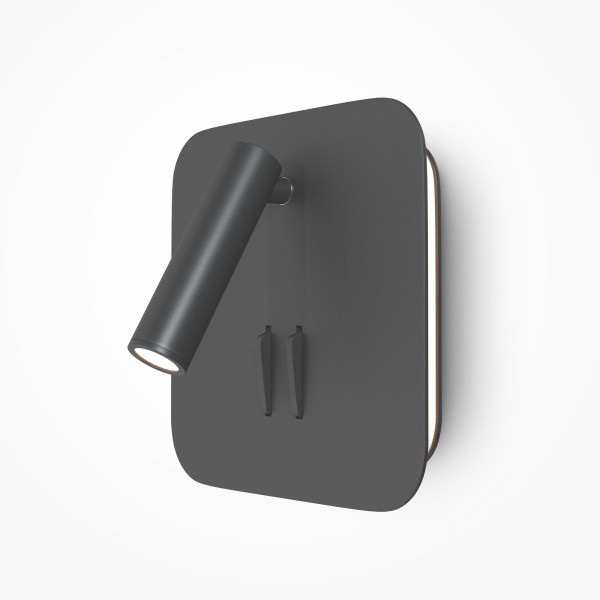 Wandleuchte IOS 176 in schwarz aus Aluminium