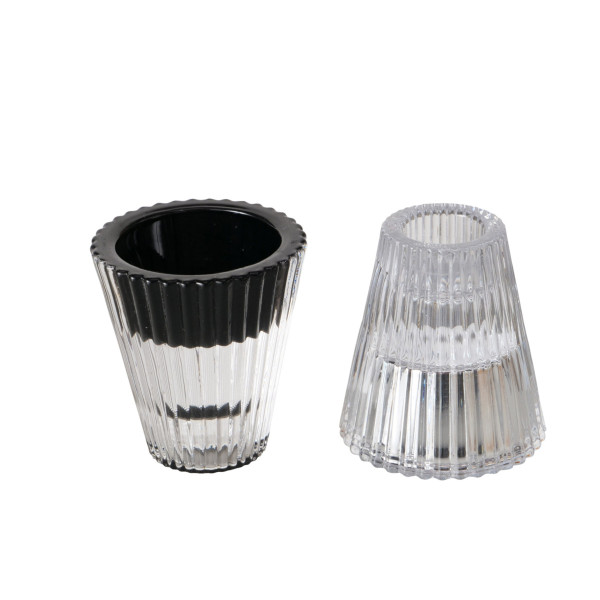 Kerzenhalter ELEGO in mehrfarbig aus Glas