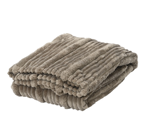 Decke in grau aus Polyester