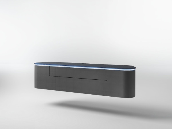 Lowboard DSIGN ESANO in anthrazit aus Lack