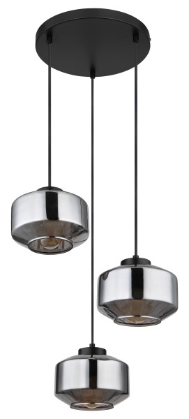 Hängeleuchte CHRISTIANA in schwarz aus Metall