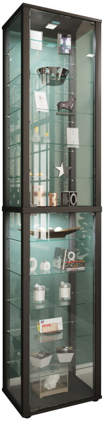 Vitrine KAVISA in  schwarz aus Glas