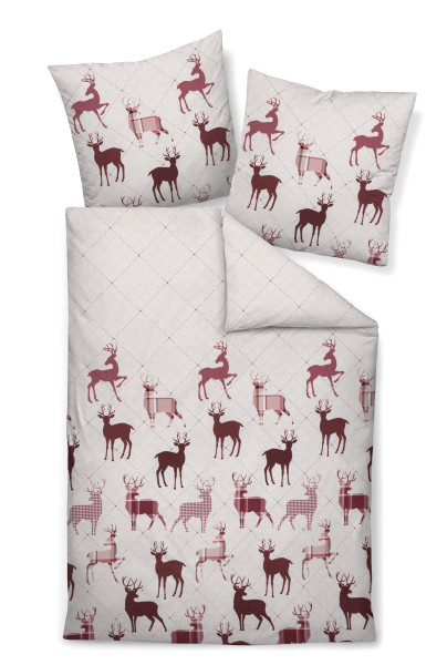 Bettwäsche DAVOS Biber aus Baumwolle