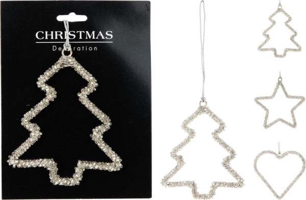 Christbaumschmuck Hänger Stern/Tanne/Herz