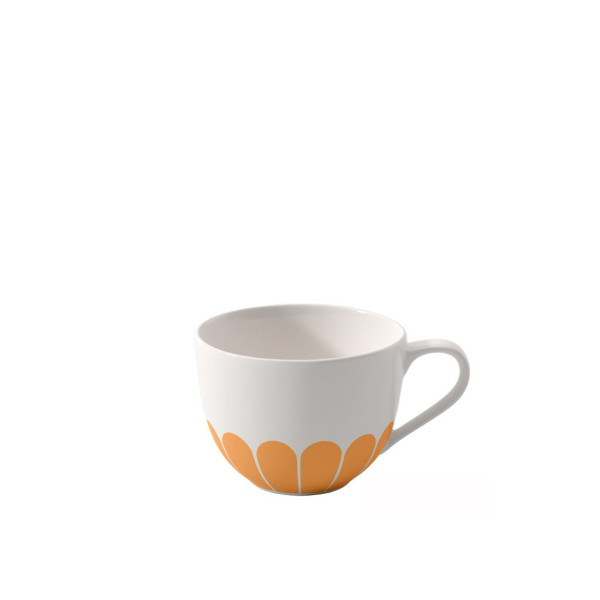 Kaffee-/Teetasse Fleur soleil in weiß aus Bone China
