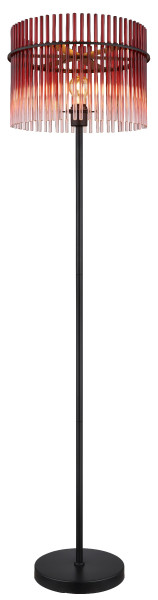 Stehleuchte GORLEY in schwarz aus Metall
