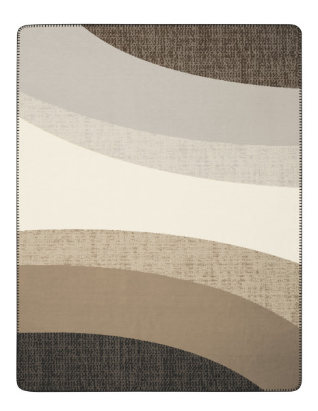Wohndecke CONTURE FLOW in beige aus Mischgewebe