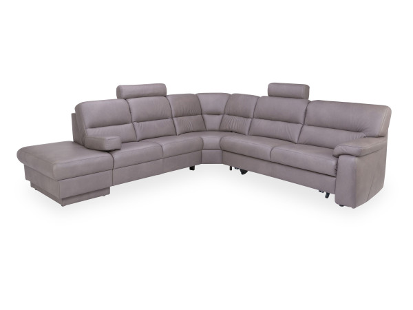 Polsterecke himolla 1112 in Soft Nappa nero aus Leder