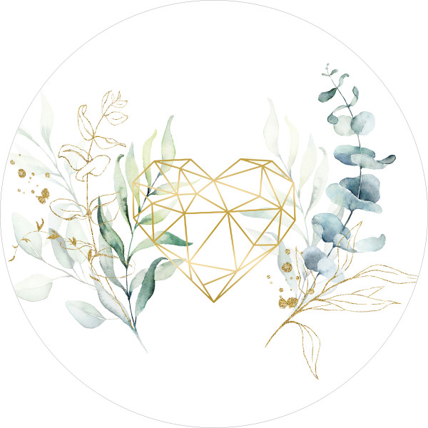 Glasbild WATERCOLOURED LEAVES in mehrfarbig aus Glas