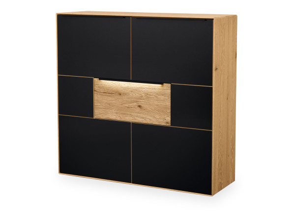 Highboard Rolf Weber DARMSTADT in Asteiche aus Massivholz