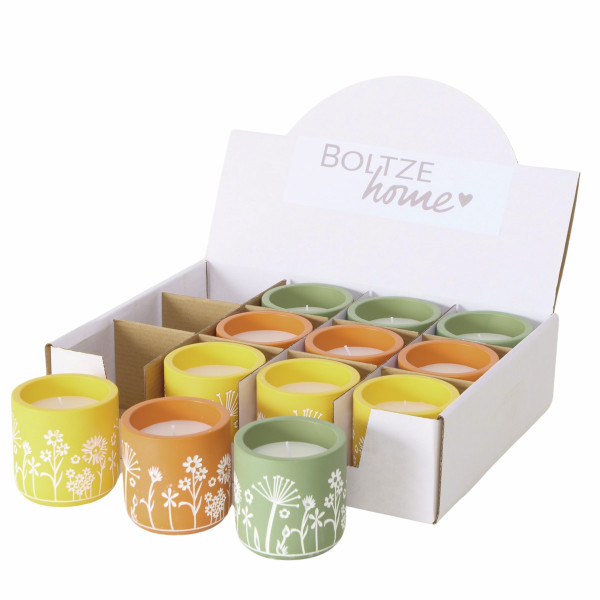 Kerzentopf HONEY in mehrfarbig aus Materialmix