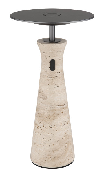Tischleuchte TRAVERTIN in grau aus Stein