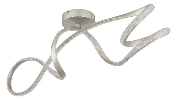 Deckenleuchte SWIRL in Nickel aus Metall