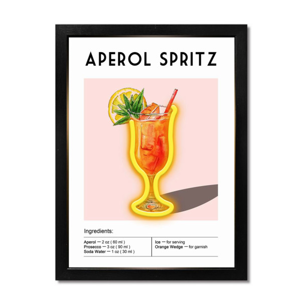 Bild LED APEROL SPRITZ in orange aus Kunststoff