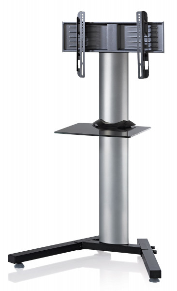 TV-Standfuß Stadino Mini in silberfarben aus Aluminium
