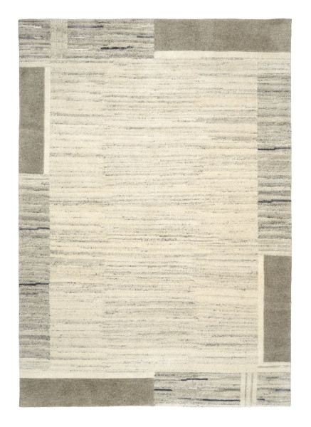 Teppich SAVANA KITE in grau aus Wolle mit Seide